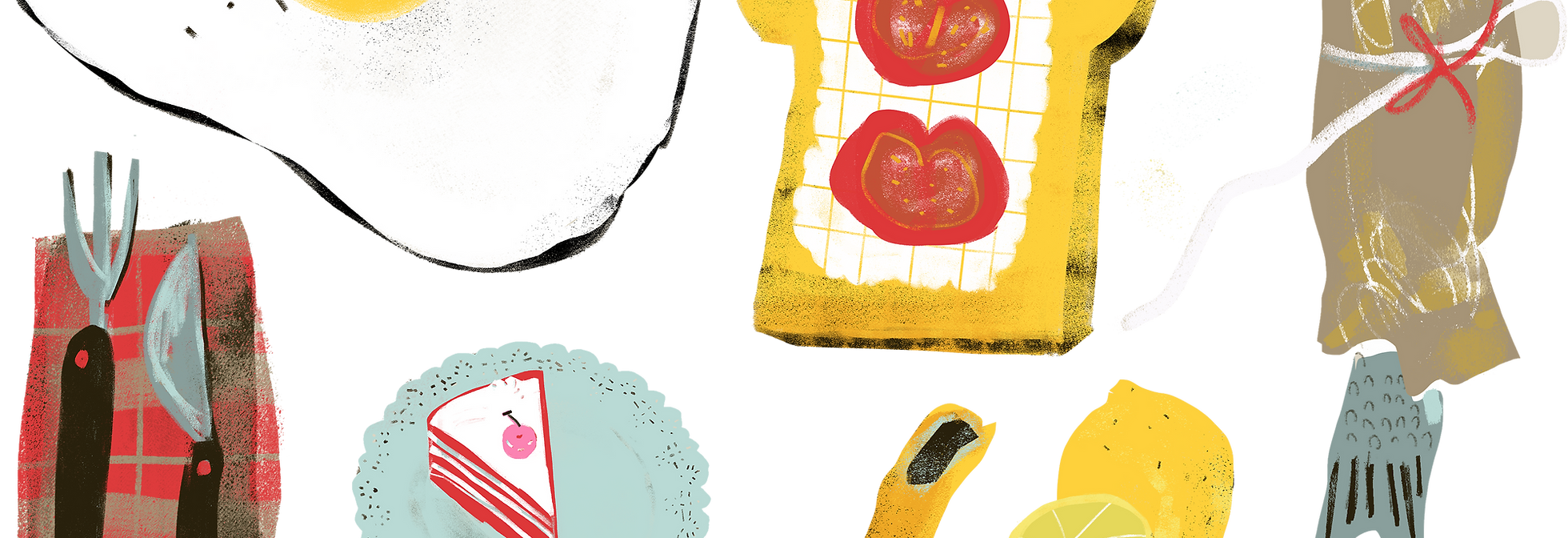 Ilustración de alimentos variados